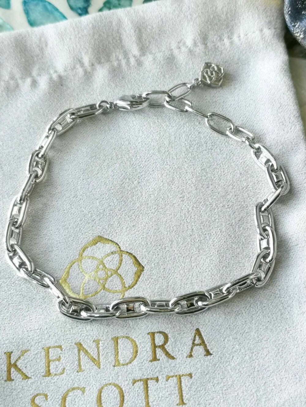 Kendra Scott Bailey Silver Chain Bracelet NEW